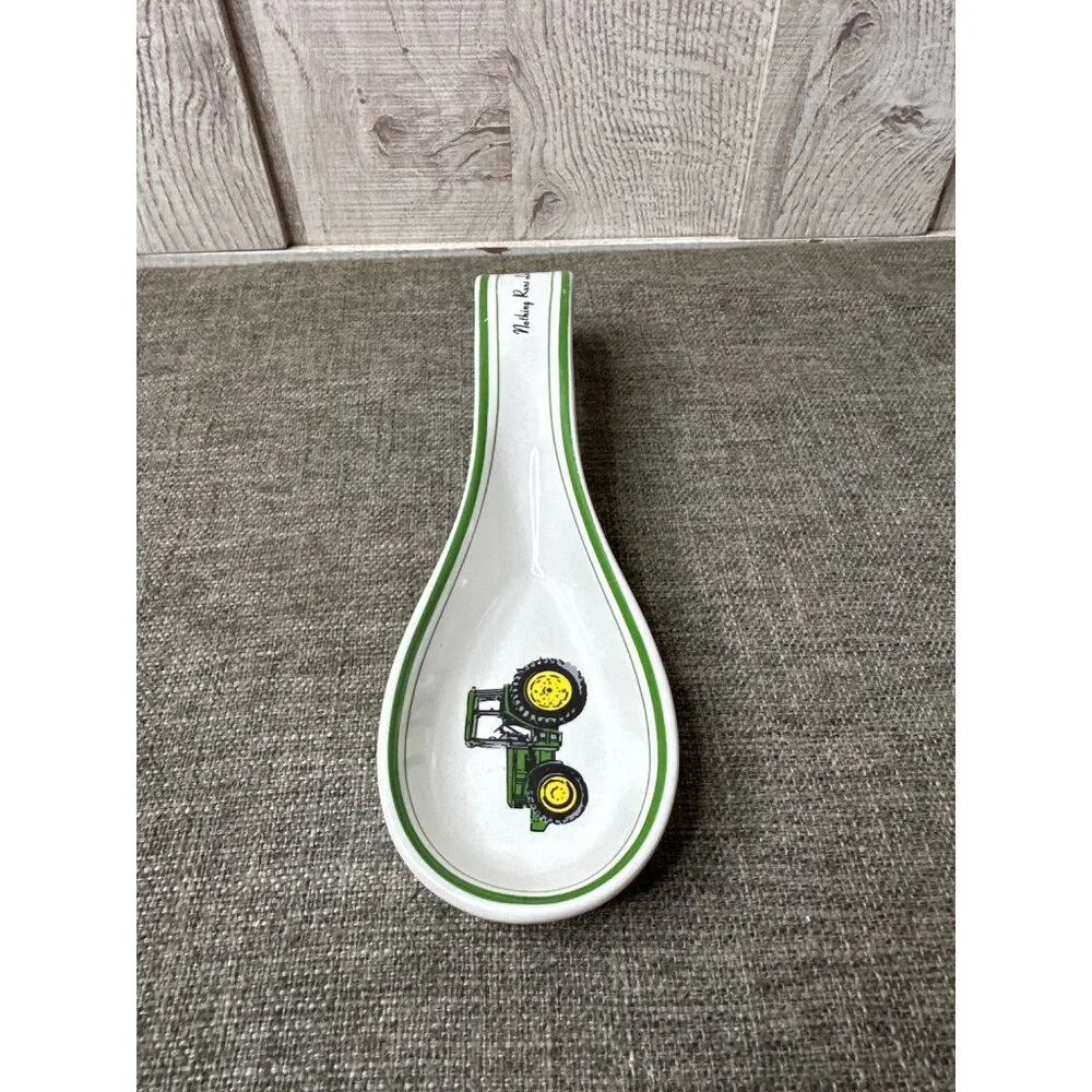 John Deere Gibson Porcelain Spoon Rest Tractor Design Nothing Runs Like A Deere